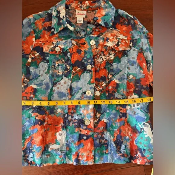 Ruby Rd. Multicolor Abstract Button-Up Blouse - Picture 6 of 7